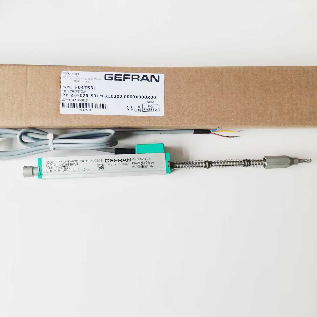 意大利GEFRAN PY-2-F-075-S01M-XL0202 拉绳位移传感器 杰佛伦