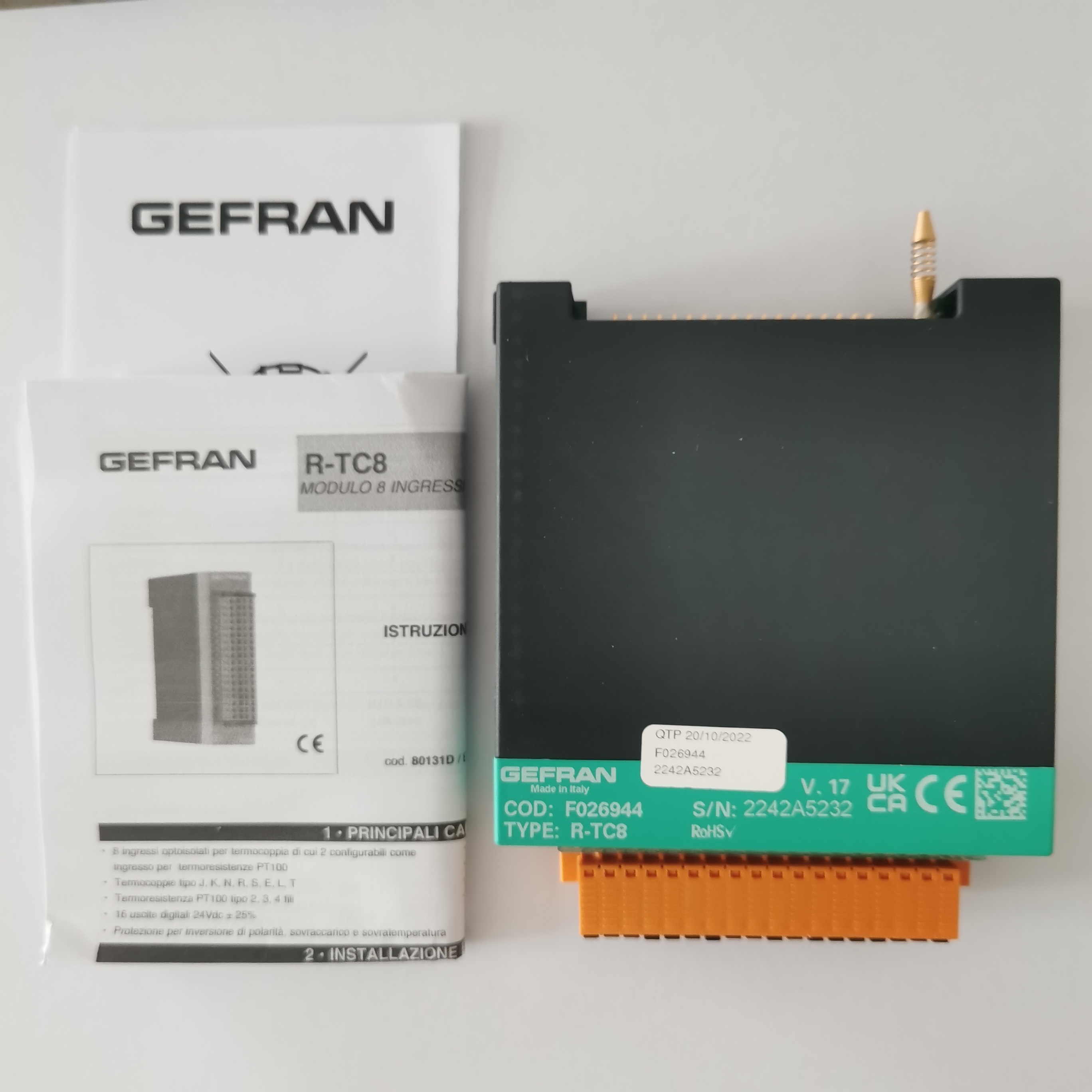 意大利GEFRAN R-TC8 温控器 温度控制器 杰佛伦